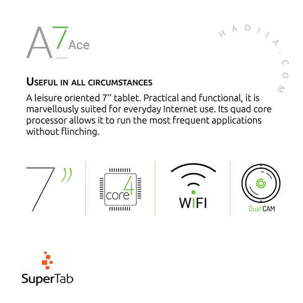 Tablette SuperTab A7 Ace Wifi écran 7’’